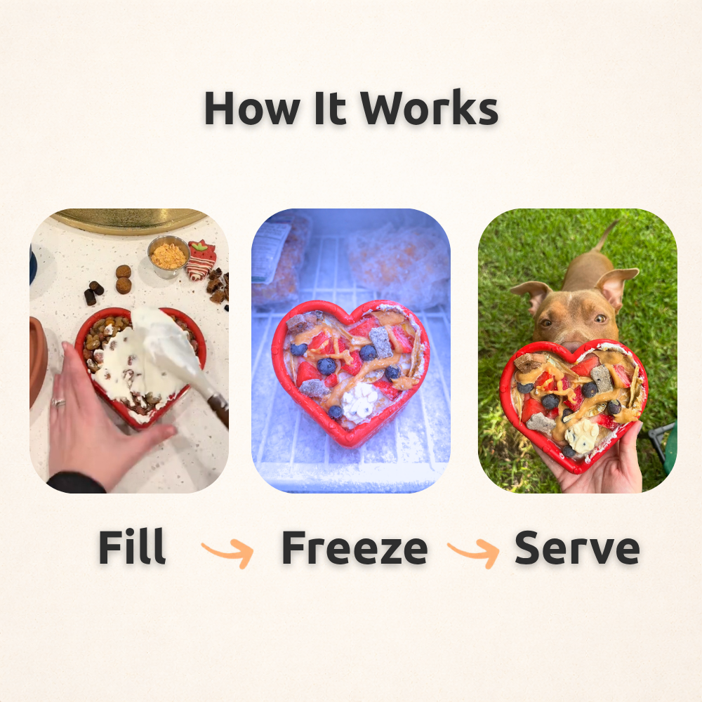 FreezHeart - Durable Heart Enrichment Chew