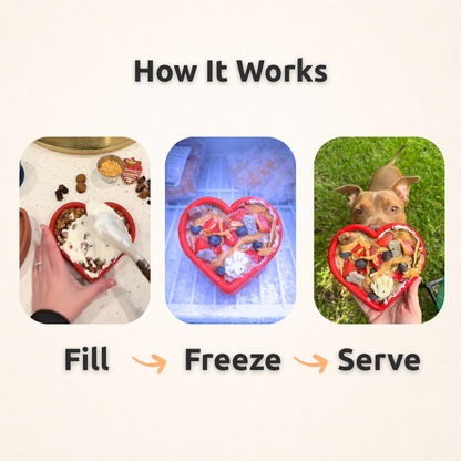 FreezHeart - Durable Heart Enrichment Chew