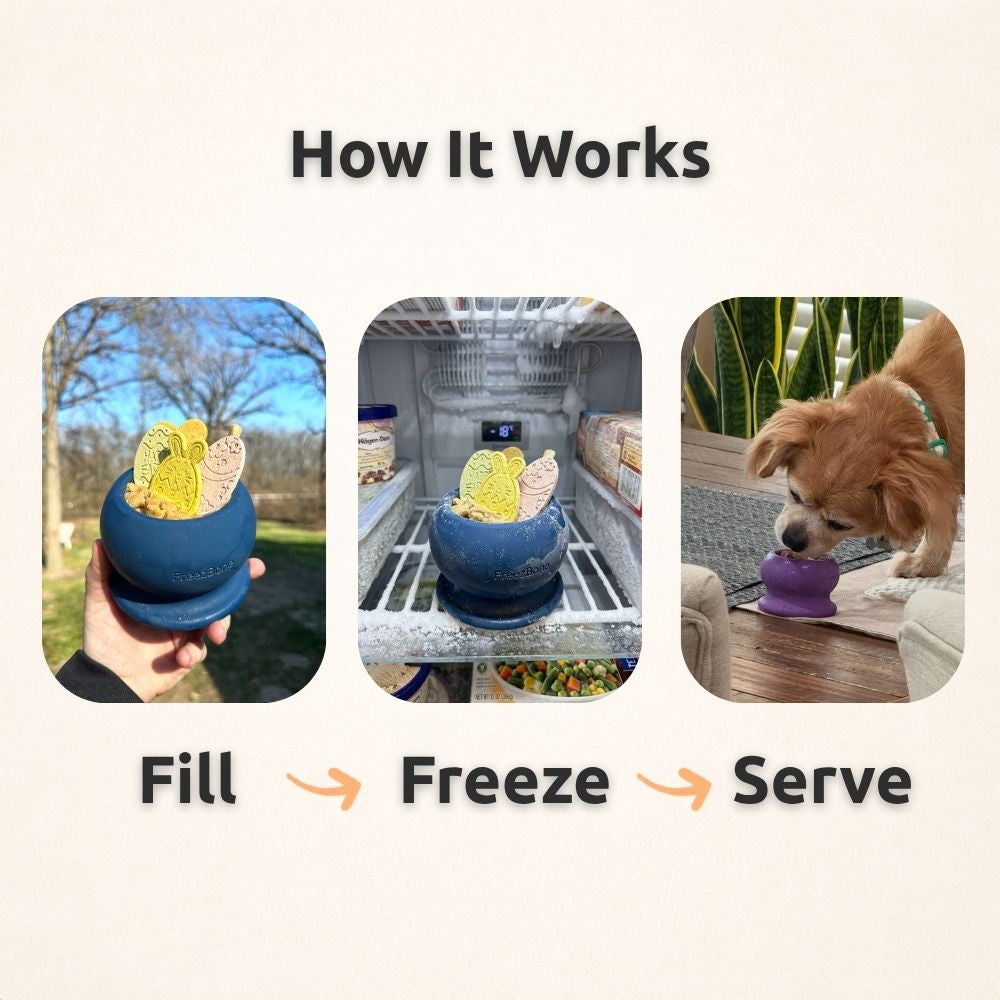 Freezball - Durable Fillable Dog Chew Bone