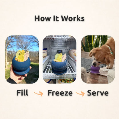 Freezball - Durable Fillable Dog Chew Bone