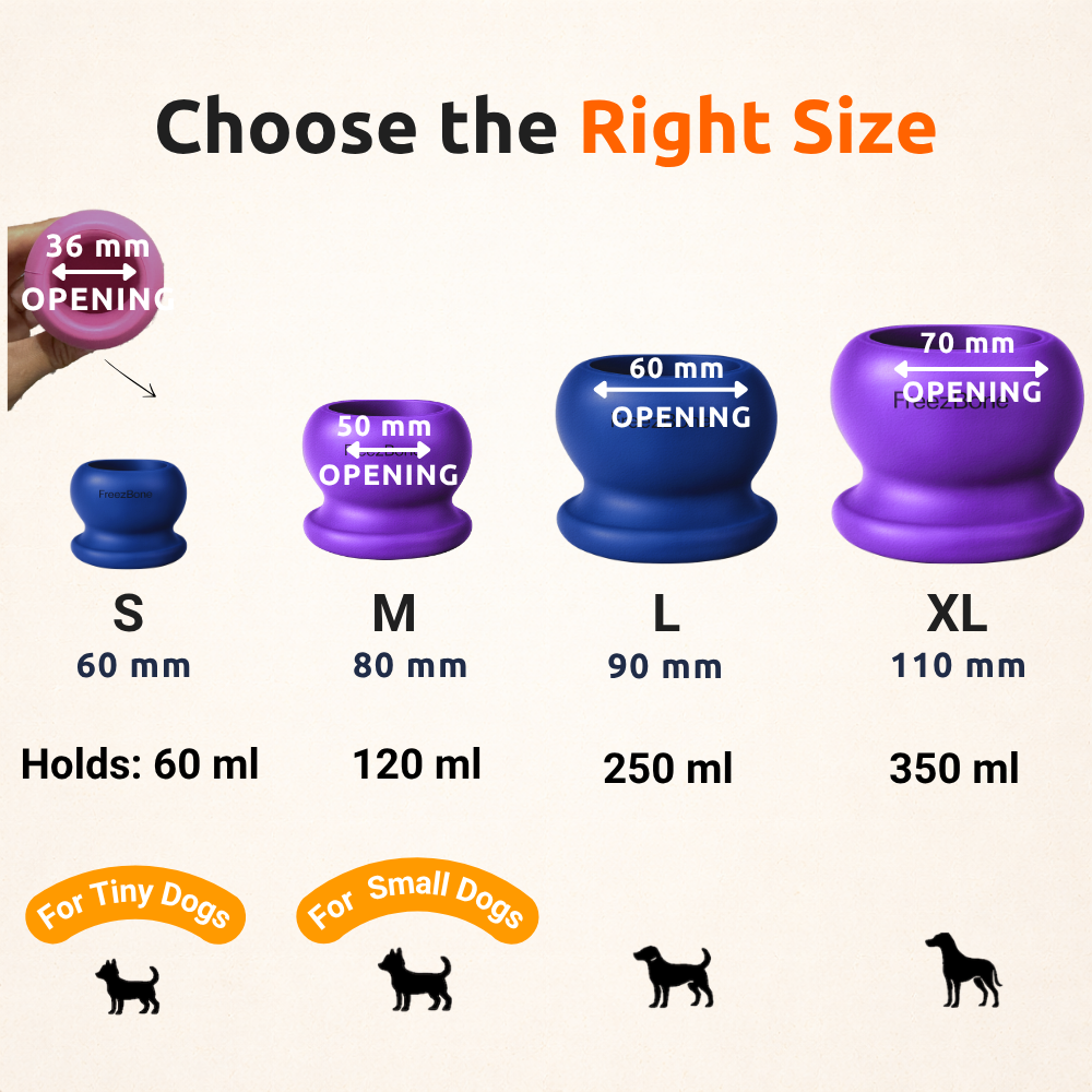 Freezball - Durable Fillable Dog Chew Bone