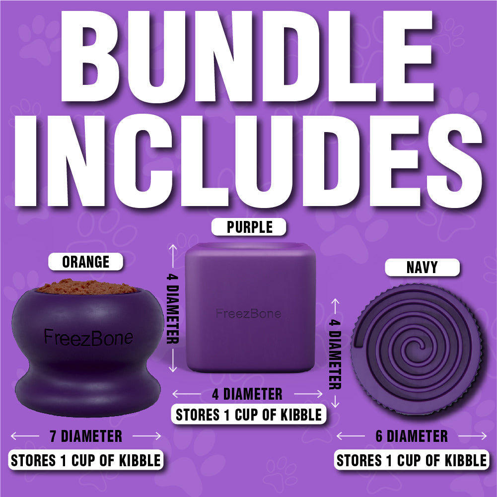 Purple Playtime Dog Trio Bundle