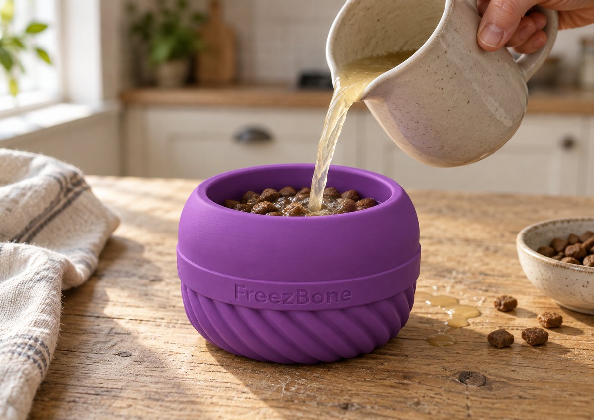 FreezJumbo™ filled with broth + kibble