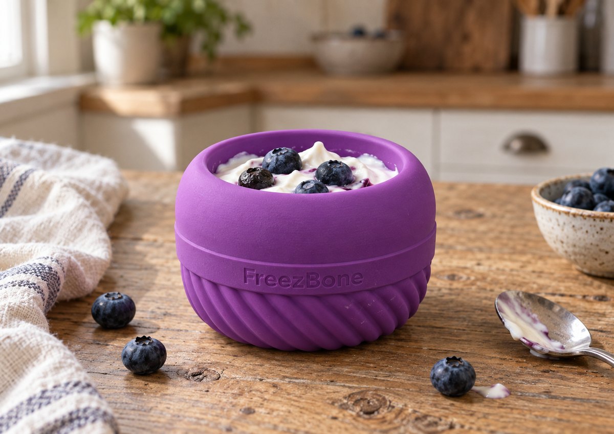 FreezJumbo™ filled with yogurt + blueberries