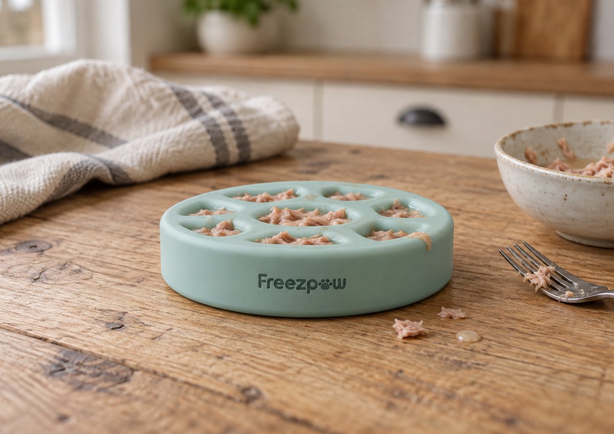 FreezSpin filled with tuna + water