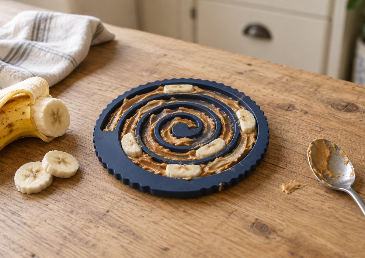 FreezSwirl filled with peanut butter + banana