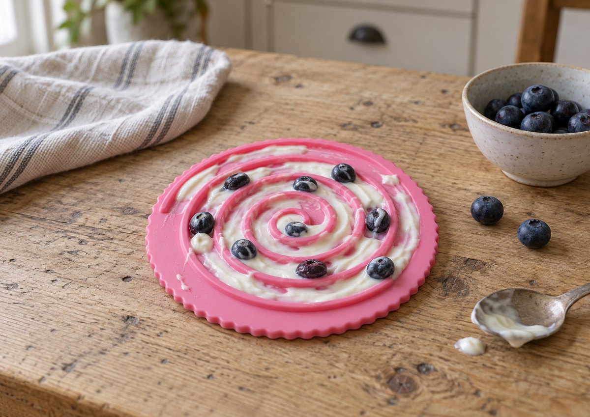 FreezSwirl filled with yogurt + blueberries