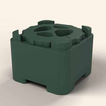 FreezBrick Tough stackable frozen treat toy in green